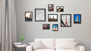 IMUTO Picture frame hanging dual-use business license certificate frame decorative picture hanging wall baby wedding photo 4R/5R/6R/A4 original wood color