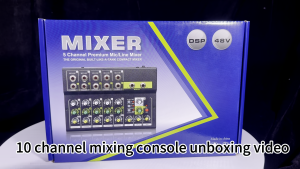 XGES 10-Channel Mini Audio Mixer Dual-Mode Switching Multi-Channel Audio Mixing Compatible with Condenser Dynamic and Wireless Microphones & Instruments with 6.35mm Output Ideal for Stage Performances Small Band Rehearsals Live Streaming Recording