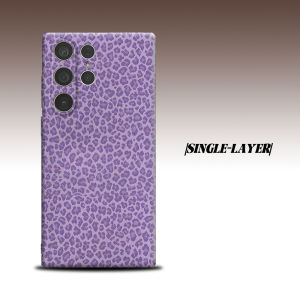 BILIBILI | Light Purple Leopard For Samsung Galaxy S26 S25 S24 A56 A36 Dual Layer Luxury Fashion Full Lens Protective Case