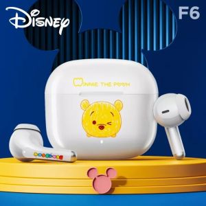 Tai nghe Bluetooth Disney Tai nghe không dây F6 Tai nghe không dâyTWS Tai nghe thể thao chống nước HIFI Stereo 9D Tai nghe Bluetooth 5.3 Cuộc gọi video có micrô (Tương thích: iOS/Android)