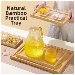 Rectangular Wooden Tea Tray Bamboo