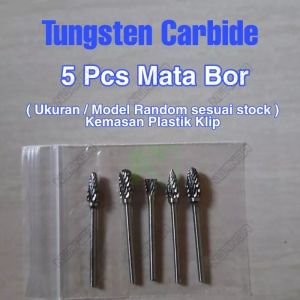10 Pcs Mata Bor Tungsten Steel Carbide Cone Spiral 1/8 Inch 10 Pcs