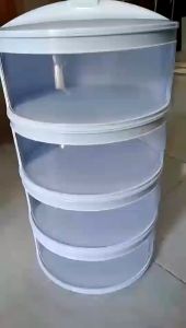 Tempat Makan 4 Susun: Layer Tudung Saji & Rak Sajian Praktis