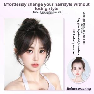 Natural Real Hair Airy Fringe Fake Bangs