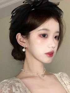 ต่างหูเงิน 925 พร้อมลูกปัดไข่มุก ไม่ต้องเจาะ ดีไซน์เรียบง่าย สไตล์วินเทจ สำหรับผู้หญิง ต่างหูแบบคลิป