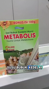 SARI BUBUK KEDELAI METABOLIS MURNI  SOY MILK | MINUMAN SARI BUBUK KEDELAI MURNI 400GR PLUS 100GR