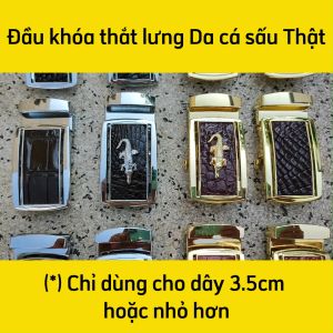 Mặt Khóa/ Đầu Khóa cho dây thắt lưng da cá sấu thật NHIỀU MÀU Kim loại đúc nguyên khối không gỉ sét!
