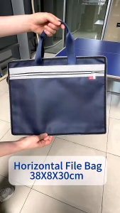 Conference Bag Document Bag Canvas Bag Laptop Case Zipper Business Storage Office Large Capacity