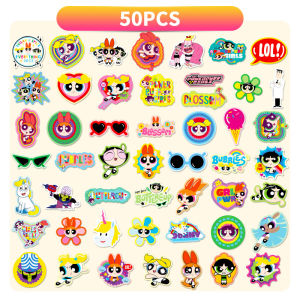 Genuine 50PCS The Powerpuff Girls Stickers for Toy Gifts Decals Decoration Suitcase Scrapbooking Laptop Phone Stationery
