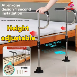 Bedside Safety Handrail Elder Patients Disabled Foldable Grab Bar Anti-Fall Guardrail Sofa Handrail Toilet Rail Assist Elderly Patients Disabled Sit To Stand Safety Grab Bar assist with the support frame bedside handrails railings