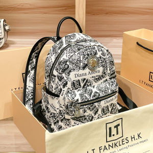 Hong Kong Genuine Leather Backpack Womens Large Capacity Travel Bag Spring Summer Design Sensation Casual Shoulder Bag