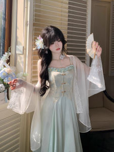ZHILU | Fairy Lace Spliced Chiffon UV Protection Summer New Style Chinese Style Womens Poncho