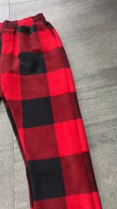 Celana Panjang Tartan Motif Kotak Plaid Sweatpant Bahan Fleece Polar Pria Katun