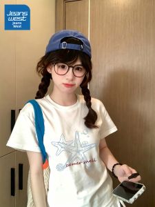 Jeanswest | Loose Straight-shoulder Short Sleeve T-Shirt 2026 New Style