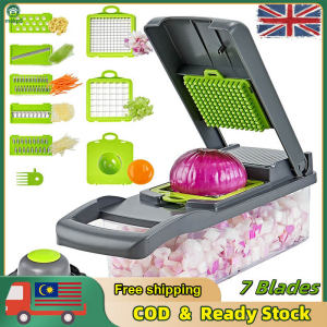 Vegetable Chopper Slicer Dicer with 7 Blades and Container Potato Veggie Fruit Cutter 切菜机