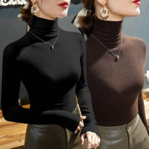 Lieoyuarn | Double-Sided Dovon High Collar Long Sleeve Fitted Sweater