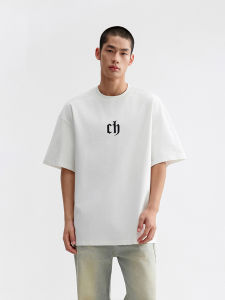 CHINISM | Embroidered White Short Sleeve T-Shirt