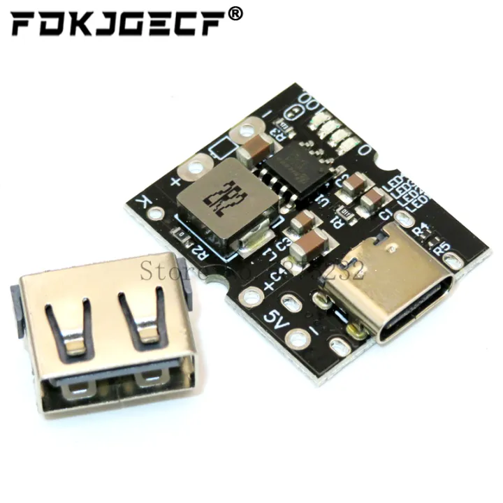 Type-C USB 5V 2A Boost Converter Step-Up Power Module Lithium Battery ...