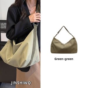 Large Capacity Canvas Tote Bag Womens Commuter Crossbody Bag MUJC Brand Fashionable Summer 2024 Soft Handle Polyester Lining