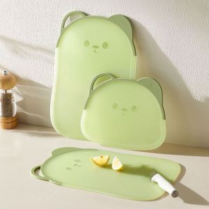 PICKIT ซิลิโคนทำจากซิลิโคน เขียงสำหรับสับ พลาสติกทำจากพลาสติก หมีสำหรับเด็ก ตัดบอร์ด เครื่องมือในครัว ป้องกันการลื่น เขียงหั่นอาหาร ผลไม้สำหรับเด็ก