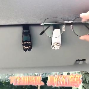 Jepitan Kacamata Mobil Multifungsi dengan Klip Holder untuk Penyimpanan Kacamata pada Sun Visor Mobil