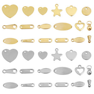 20Pcs Stainless Steel Heart Star Water Droplet Charms Mini Small Pendant For Jewelry Making Necklace DIY Findings Accessories