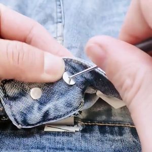 Satu Keluarga Kancing Jeans Logam Tusuk C1224 Button Kancing Lepas Pasang Pengecil Celana Jeans
