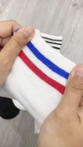 Kaos Kaki 7071 Garis Setrip Oldschool Skate Panjang Stripe Kaus Kaki Ankle Dewasa Pria Wanita BRG