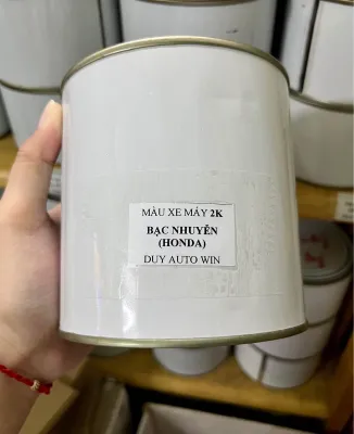 Màu bạc nhuyễn honda tự bóng 2K - Sơn lốc máy phuộc lon 0.5kg và 1kg