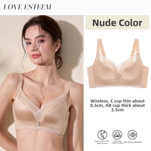 LOVE ESTEEM | Gathering Seamless Large-Appearance Underwear Wire-Free Uplift Side-Collection Anti-Drooping Bra
