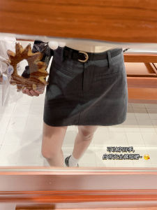 Gray Suit A-Line Mini Skirt Womens Fashion Slimming Low Waist Summer New Arrival Commute Style Korean Version Short Skirt