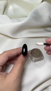 Forest Green Mirror Chrome Nail art Powder Bubuk serbuk Acrylic hijau hologram Glaze donut KU063