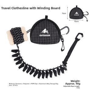 Tuban | Portable Travel Clothesline with Windproof and Hanging Function Clips