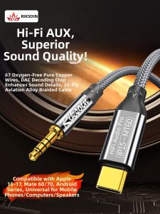 RIKSOIN | Type-C to 3.5mm Audio Adapter
