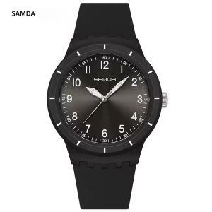 นาฬิกาควอตซ์ผู้หญิง SANDA 9075 น้ำหนักเบา ดีไซน์เรียบง่าย กันน้ำ ไฟกลางคืน นาฬิกาสำหรับใช้ในชีวิตประจำวัน relojes de mujer