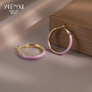 WENXI | Khuyên Tai Drip Glazed Lavender