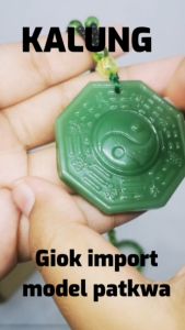 [Bayar di Tempat] KALUNG KESEHATAN PRIA WANITA BATU GIOK IMPORT MODEL PATKWA