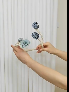 Rose Twisted Flower Curtain Tie Diy Adjustment Pengikat Langsir Home Decoration Tali Langsir