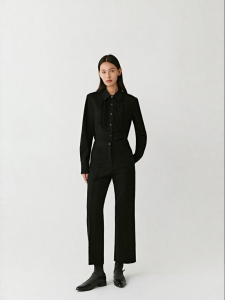 ICICLE | Thick Elastic Wool Flared Trousers