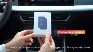 CarlinKit | CarlinKit 4.0 Wireless CarPlay Adapter Android Auto Dongle 2-in-1 Mini Box Play and Play for OEM Wired CarPlay Car OTA Update