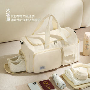 Foldable Travel Bag Large Capacity Womens Sports Gym Bag Short Business Trip Boarding Bag Travel Luggage Storage Bag