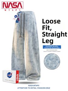 NASA WTAPS | Mens New Season Spring Autumn Tie Dye Loose Fit Casual Trousers