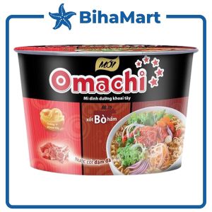 [TÔ LẺ] - MASAN - Mì tô khoai tây Omachi hương vị Xốt Bò Hầm Mì Omachi Xốt bò hầm tô Mì khoai tây Omachi tô (93g/tô)