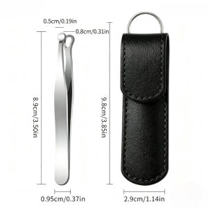 1pc Stainless Steel Round Head Ring Nose Ear Hair Clip Beard Moustache Trimmer Eyebrow Clipper Push Nose Brow Hair Tweezers Cut
