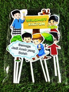 Topper cake khitan karakter muslim