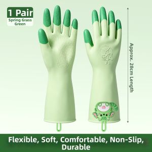 DINGQING | Waterproof Heavy Duty Nitrile Latex Durable Anti-Slip Gloves
