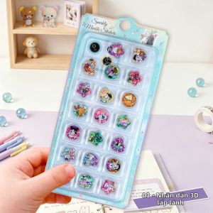Shanle | Nhãn Dán Hạt 3D Ngựa Đơn Quyên Kawaii Dễ Thương
