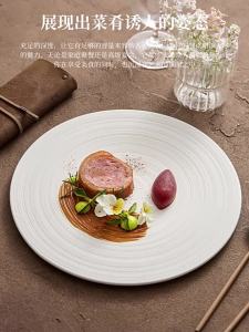 YOGEHOME | Round Shallow Dinner Plate for Home Use