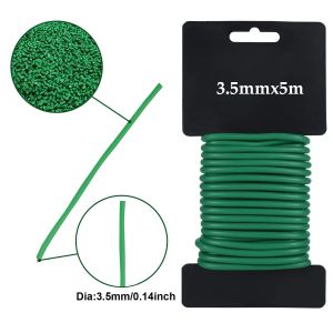 5/8/10m Reusable Plant Support Tie Steel Wire Rubber Coated Sturdy Flexible Garden Supplies for Gardening Flower Stems