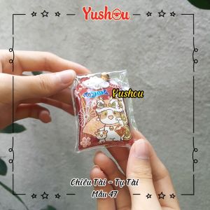 Móc khóa Yushou Tiền Tài - Mẫu 47 - Tụ Tài (Kiểu Omamori) Có sẵn